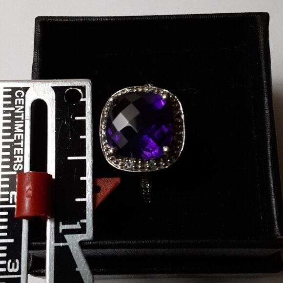 925 Genuine African Amethyst,  Rhodoilte Garnet & Blue Topaz. - Picture 9 of 16